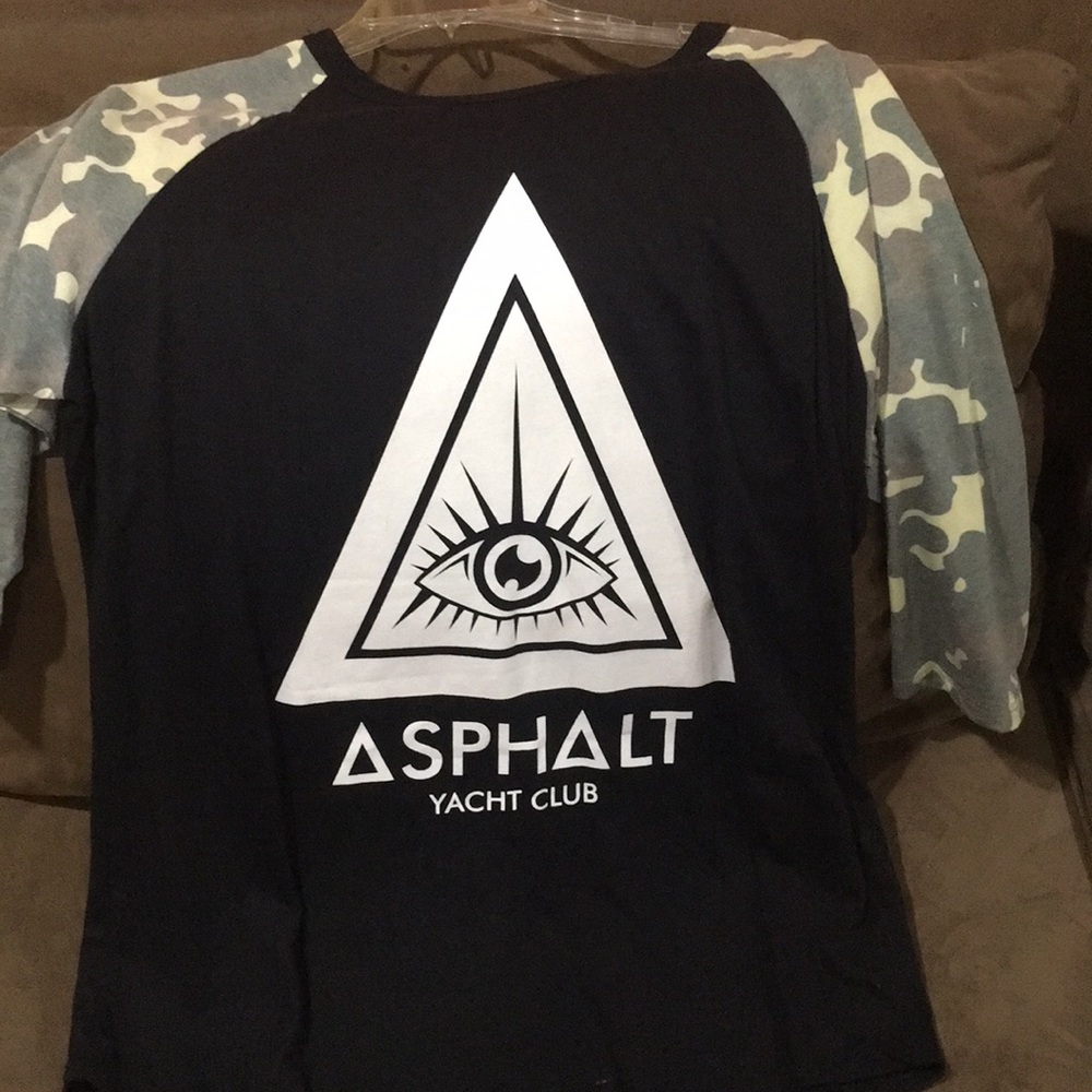 ASPHALT 3/4 Black and Camo Shirt